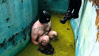 Foot fetish rimming for blonde outdoors