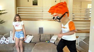 Blonde teen Vanessa Cage has hardcore sex in her bedroom