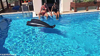 Pool Party with Our Rubber Toy