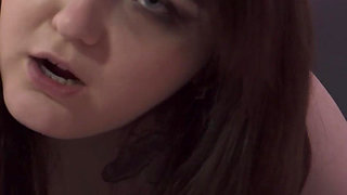 Sh Her Panties Are Covered in Cum After a Creampie While She Fucks Him with a Strap-on