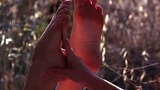 French Public Barefoot Babe Showing Feet Soles Foot Fetish