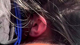 my wife absolutely DEVOURING my pussy in the car