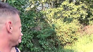 Pulled inked blonde cockriding stranger