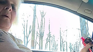 Masterbation in Car Driver Seat