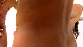 Horny and pale brunette pornstar babe