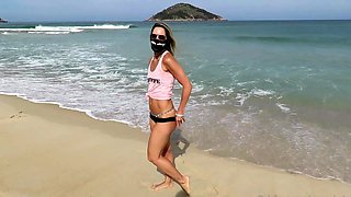 Amateur Blonde Babe Nude On The Winter Beach