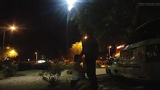 Thick BBW Wife Gives Outdoor Blowjob & Gets Doggystyle Creampie