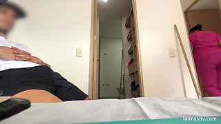 Perfect latina maid looks good in cleaning gear part 3
