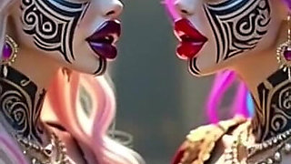 Beautiful Elves Princess Kissing, Ai Animation