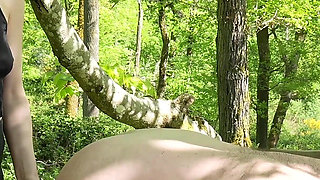 Forest Punishment - Boots Licking, Ballbusting & Xxl Strapon