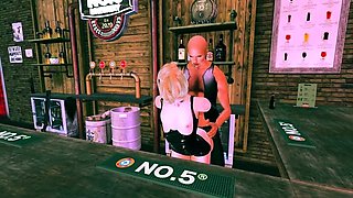 Two 3d cartoon cuties are ready for their bath