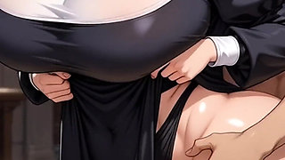 holy Sin Beautiful Chubby Nun Secretly Offers Her Soft Body on the Altar - Silent Ai Hentai