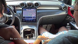 I give my girlfriend’s husband a blowjob in the car, he