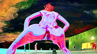 3D RTX 60 FPS Animation - Big Ass - Realistic Animation - Purple Chrome Sex Bot Doll - Ass Focus - Realistic Physics - Striptease