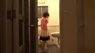 Shy Japanese wife fucked in toilet by her horny hubby