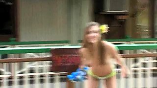 Vulva rubbing close up with blonde handling monster dildo