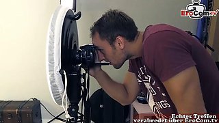 Tattooed German Blonde Mia De Berg Gives Blowjob