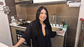 Wife Deep Throat Blowjob on Men's Day - Big Tits Latina Sucking Big Dick POV