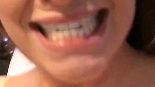 Threesome fuck with two monster cock boys and hot shaved pussy milf