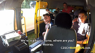 Tasty bukkake with a hairy MILF (Czech Bang Bus)